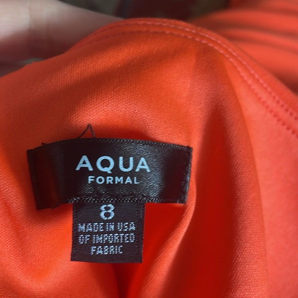 Aqua Brand One Shoulder Full Length Prom Gown/Prom Dress - Picture 4 of 13